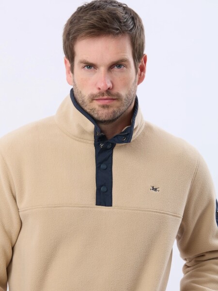BUZO LEGACY 5538 1/2 BOTON BROCHE BEIGE