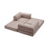 Sofá Sillón Cama ComboHome Teddy Premium 3 Cuerpos Corderoy Marrón 1