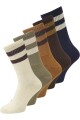 Pack "basic" 5 Calcetines Con Franjas Chestnut