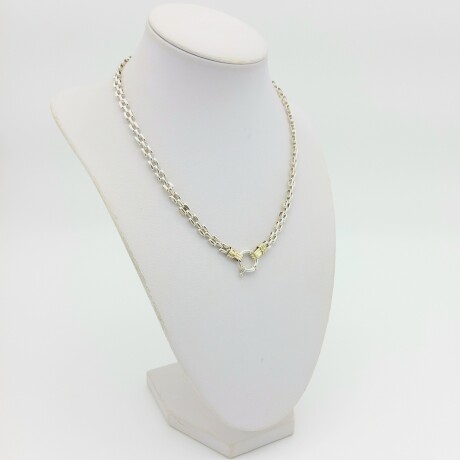 Gargantilla de plata 925 y double en oro 18 ktes, PANTER. Gargantilla de plata 925 y double en oro 18 ktes, PANTER.