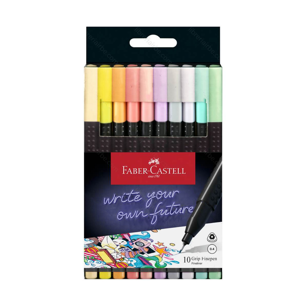 Fibra Faber-Castell Grip x10 Pastel 