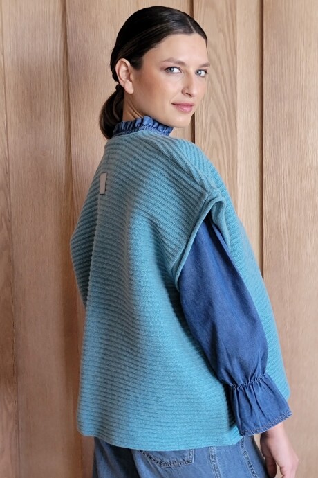 Chalecón Delfina Lambswool Tourquesa