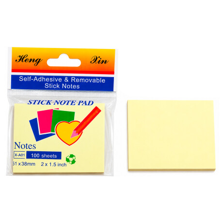 Notas autoadhesivas 100 hojas amarillo Notas autoadhesivas 100 hojas amarillo