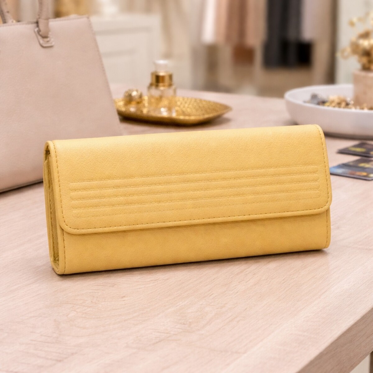 Billetera de Dama Cuero Ecológico Tipo Sobre - Maiz 