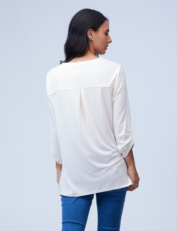 Blusa Bordada CRUDO/MULTI