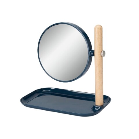 ESPEJO DOBLE BEIGE CL C/SOPORTE BAMBU Unica