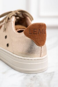 Zapatilla Combinada Cuero Oro Viejo