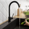 GRIFERÍA DE MESADA CURVA NEGRO Grifería De Mesada Curva Negro