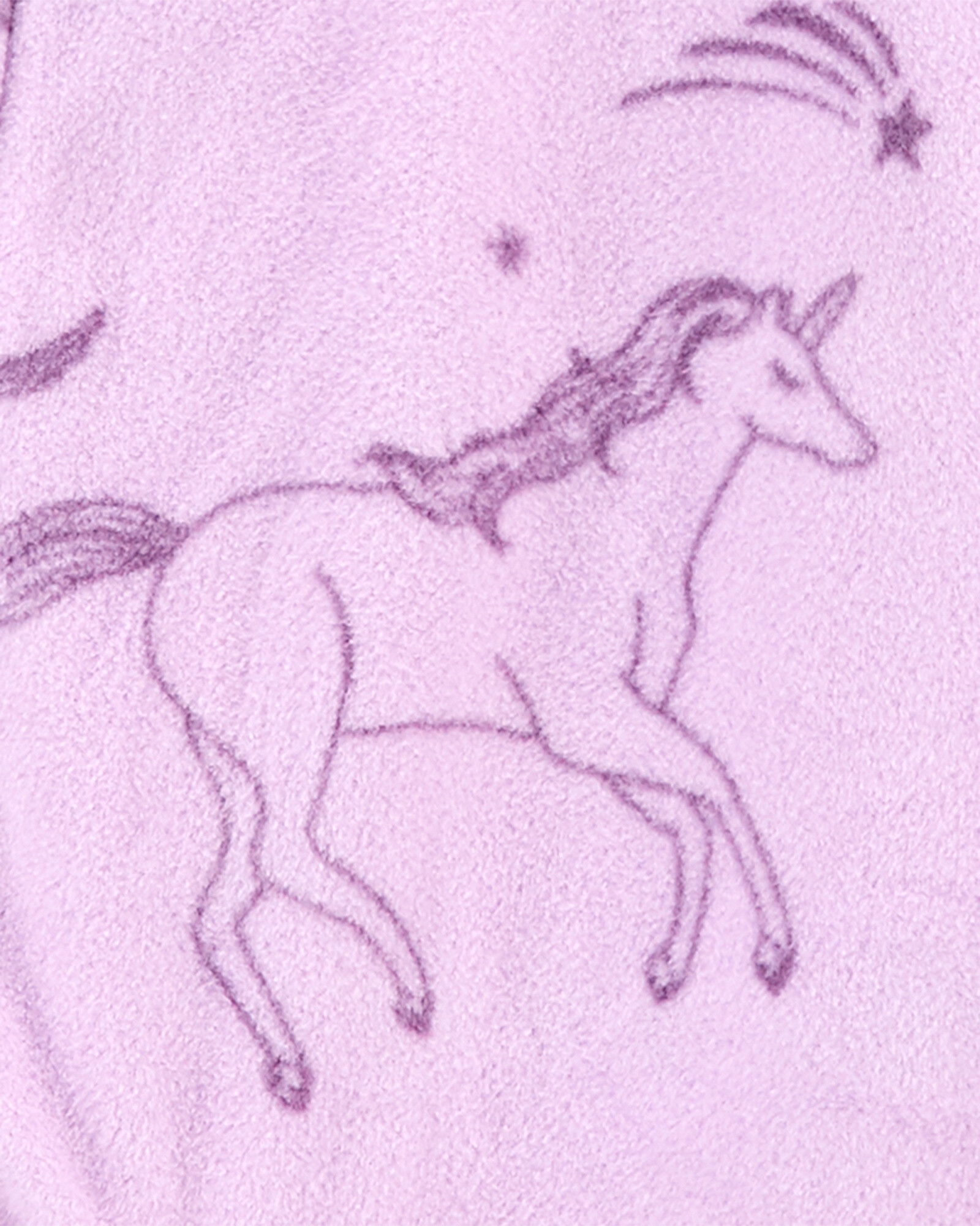 Pijama una pieza de micropolar con pie diseño unicornio 0