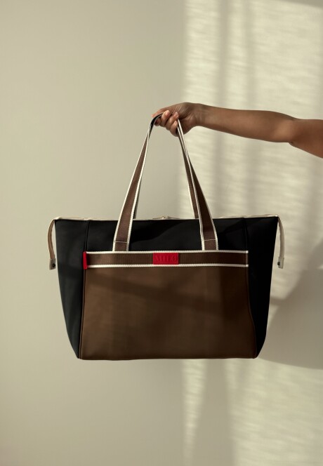 Bolso Zipper SS26 Black & Cocoa