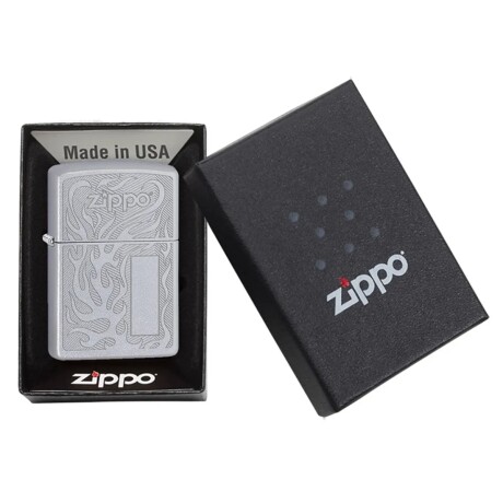 Encendedor Zippo Satin Cromo Flame - 29698 Encendedor Zippo Satin Cromo Flame - 29698