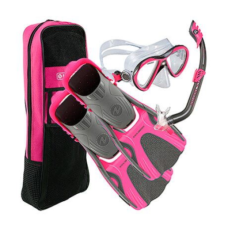 Kit US DIVERS Con Máscara Snorkel Aletas Y Bolsa - Pink Kit US DIVERS Con Máscara Snorkel Aletas Y Bolsa - Pink
