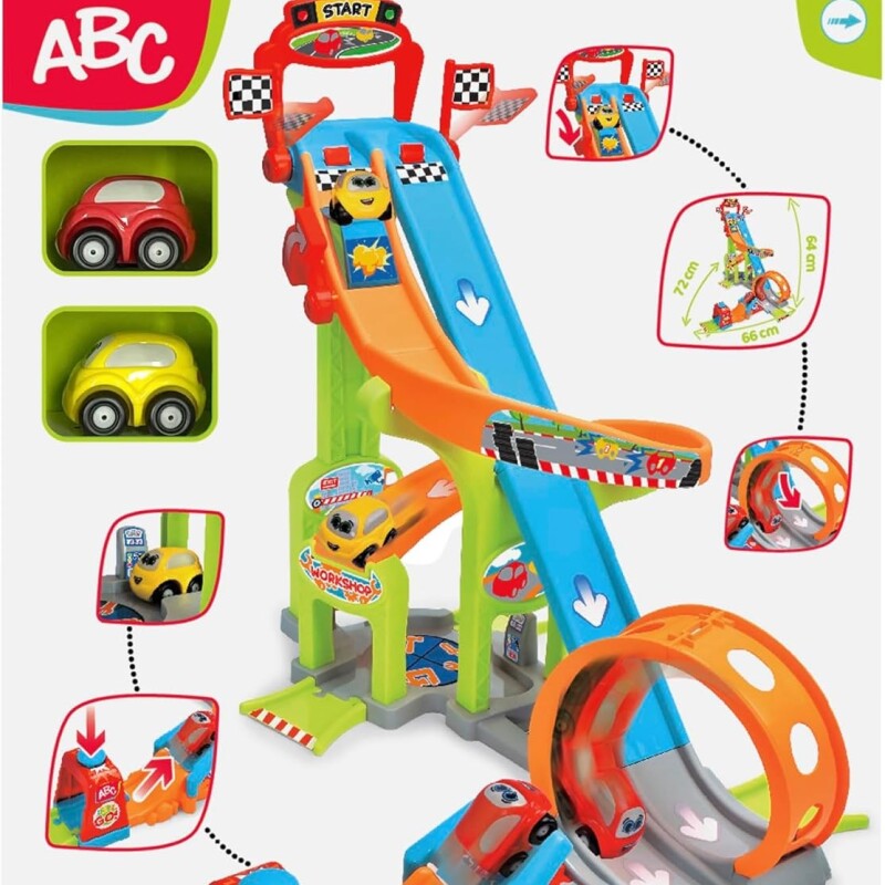Pista de autos Jays Jump y Fun Tower Dickie Toys ABC Pista de autos Jays Jump y Fun Tower Dickie Toys ABC