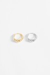 Set de anillos corazón ajustable multicolor