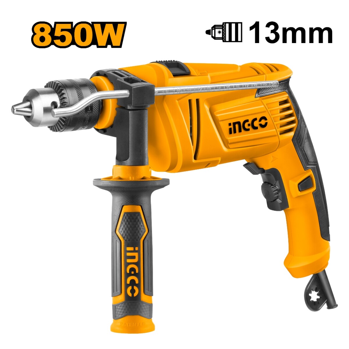 Taladro 13MM Ingco ID8508 Percutor 850W Vel/var 2400RPM Reversa 