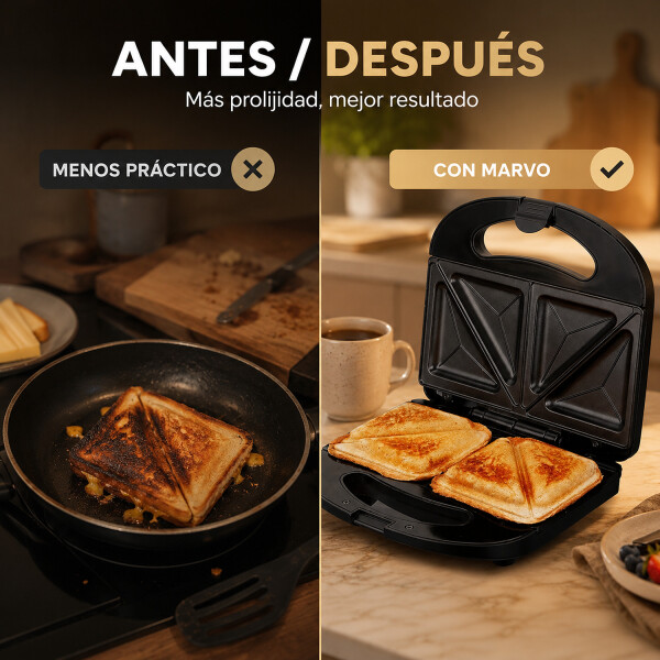 Sandwichera Doble Grill Wafflera 3 En 1 Marvo 750w Inox Ax Sandwichera Doble Grill Wafflera 3 En 1 Marvo 750w Inox Ax