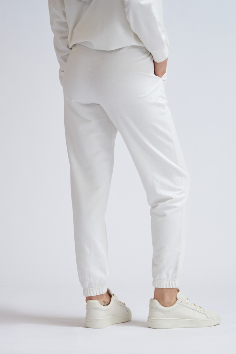 Pantalón deportivo con elástico Crudo