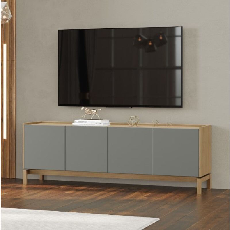 Rack Estante Barcelona – 2 Puertas y 2 Cajones Color Roble / Ferrolack Rack Estante Barcelona – 2 Puertas y 2 Cajones Color Roble / Ferrolack