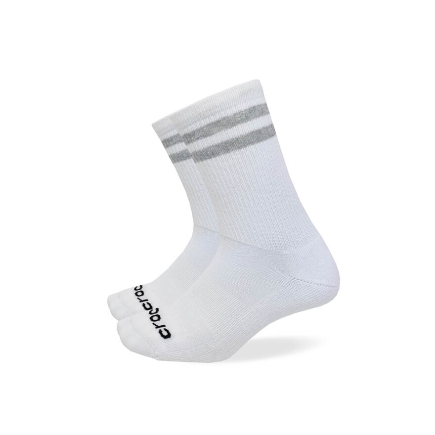 Socks Thin Stripe Crew - Unisex White/multi