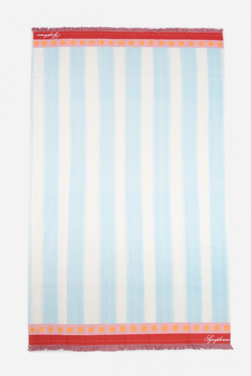 Pareo rayado celeste
