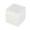 QUEMADOR BLANCO CUAD P/INCIENSO 3Pzas 7X6.5CM Unica