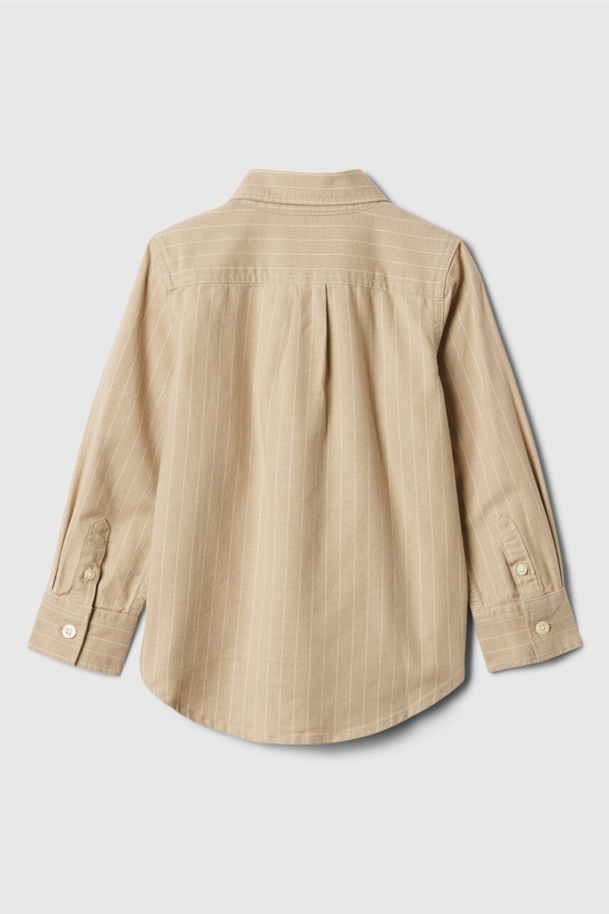 Camisa Oxford Toddler Niño Khaki Stripe