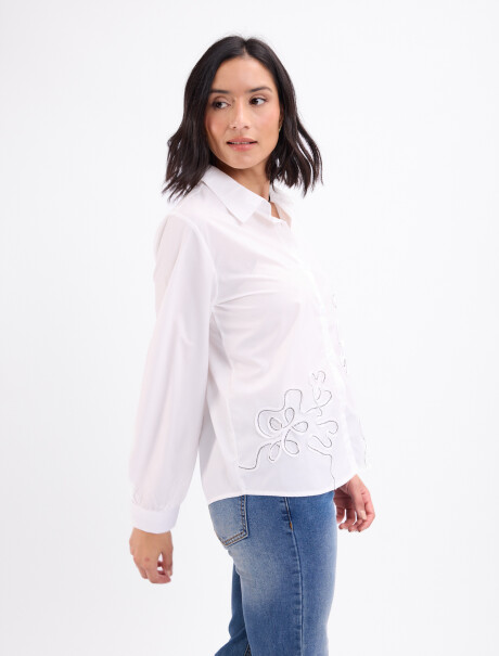 Camisa pespunte Laila blanco