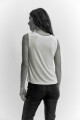 Blusa con bordado en contraste crudo