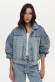 Campera Rave Celeste