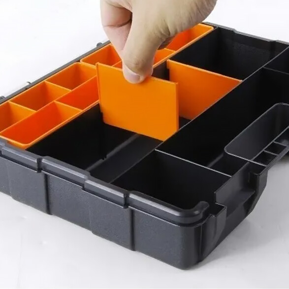 Kit 4 organizadores base negra tapa transparente TT0068