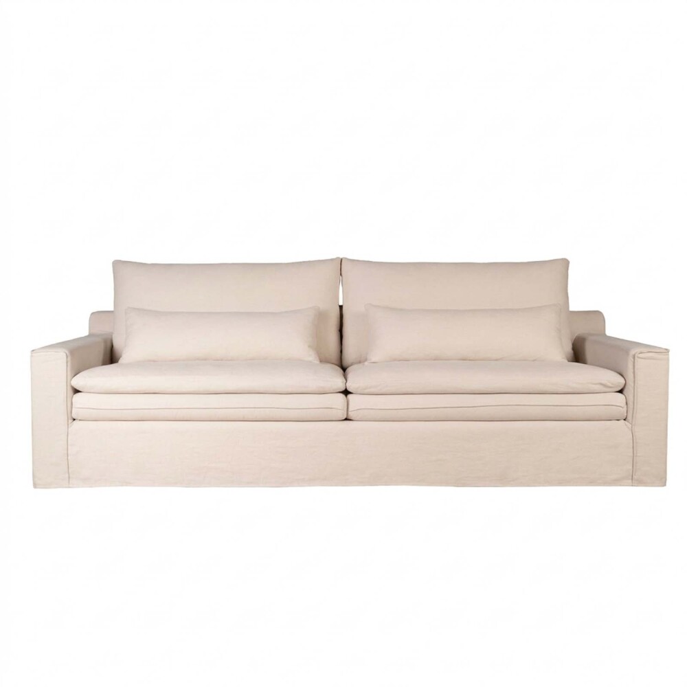 SOFÁ 4 CUERPOS TELA NATURAL-BEIGE POSITANO BEIGE