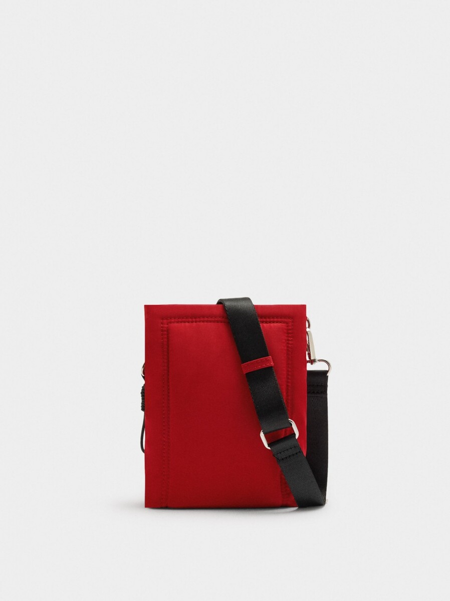 Bolso Bandolera De Nylon - rojo 