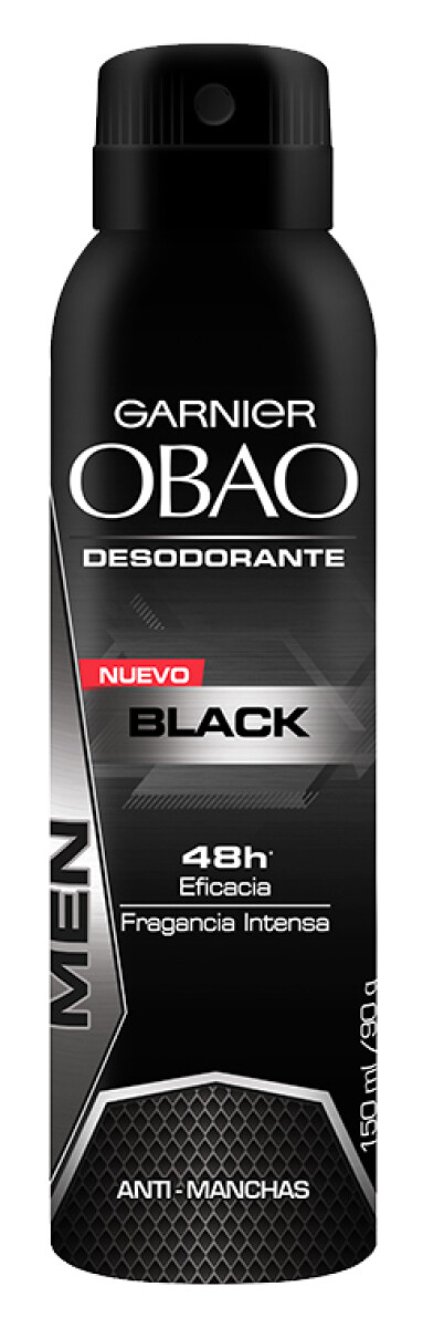 DESODORANTE OBAO AEROSOL MASCULINO BLACK 150 ML 