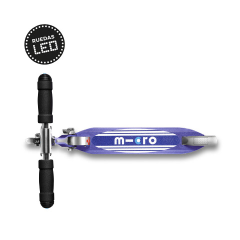 Monopatín Micro Sprite Plegable LED Ajustable con 2 Ruedas AZUL