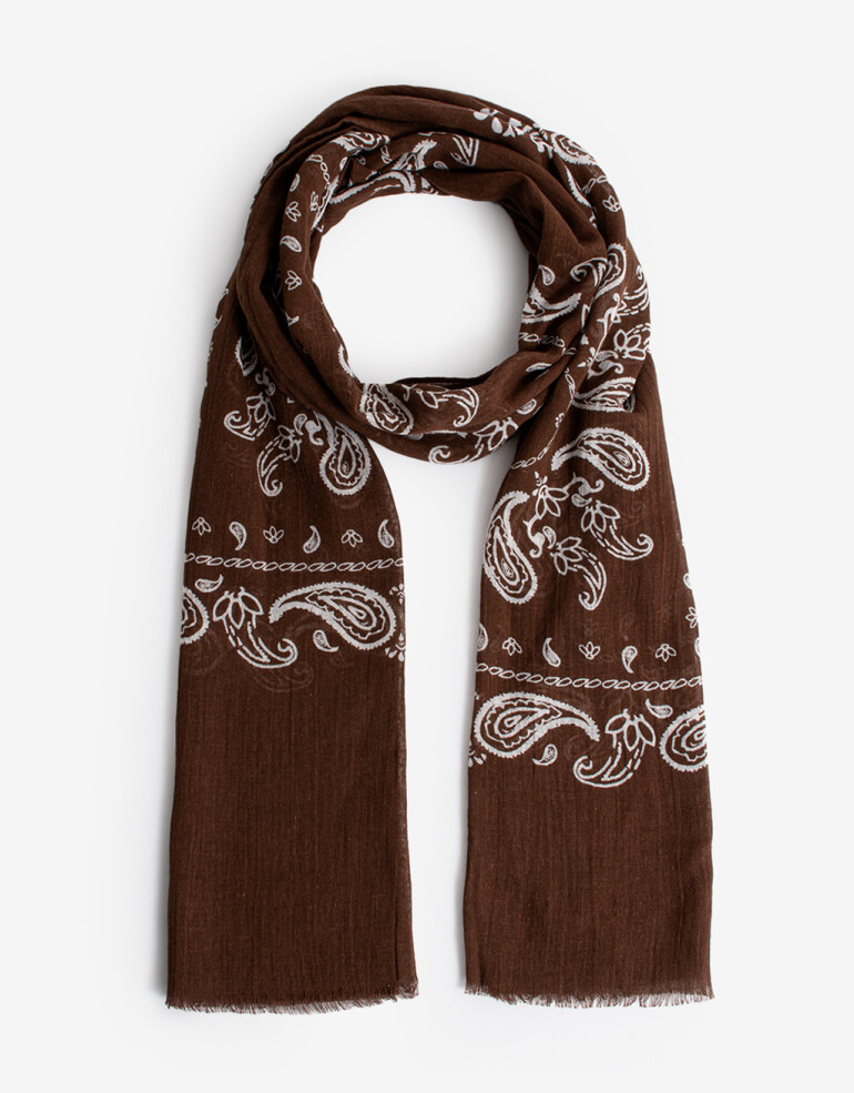 Pashminas Pashmina Paisley - Marron Oscuro