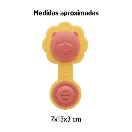 Mordillo de Silicona Infantil Estimulante Fácil de Agarrar Amarillo/rosa