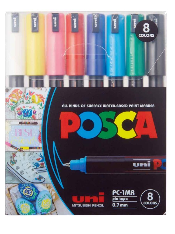 SET PINCEL MARCADOR UNI POCSA 0.7 MR 8 UNIDADES COLORES N/A