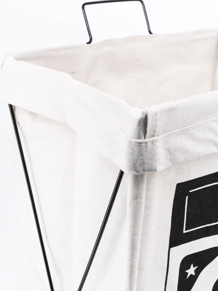CANASTO ROPA SUCIA TELA BLANCO