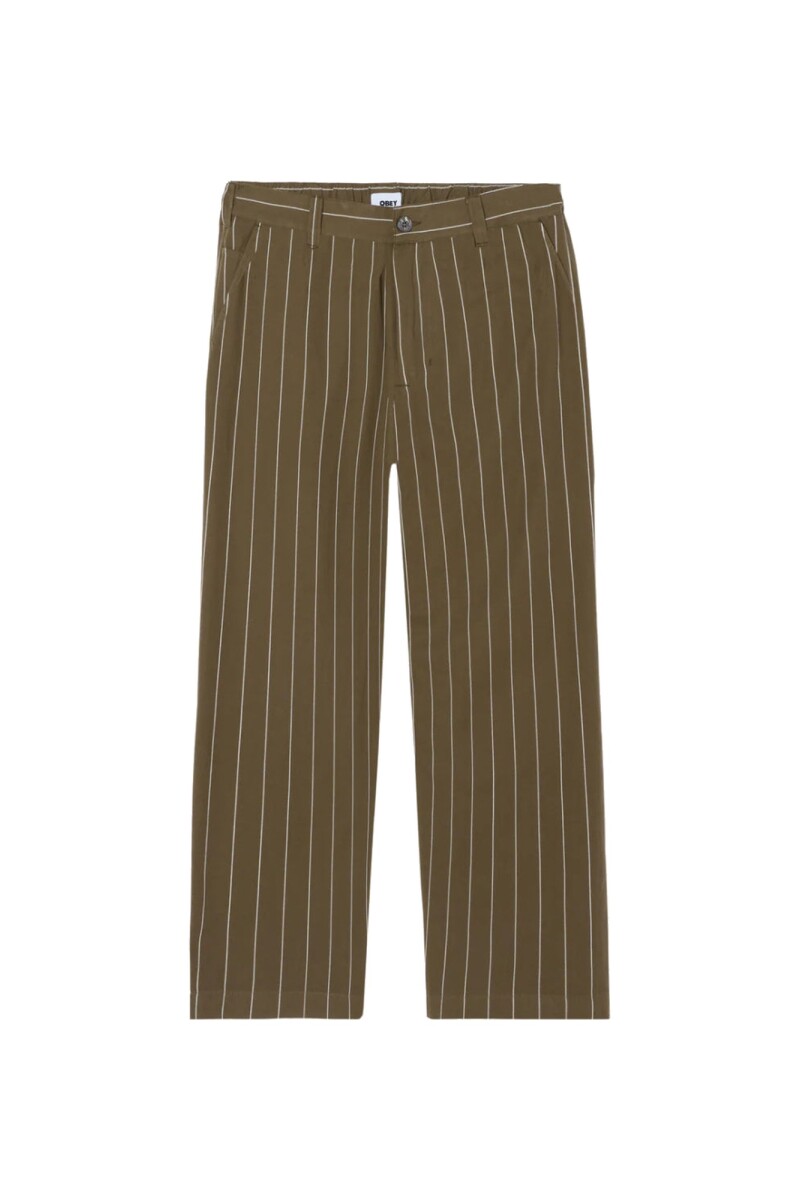 FOSTER PLEATED STRIPE PANT Marron