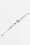 Pulsera de acero cadena y dije plateado