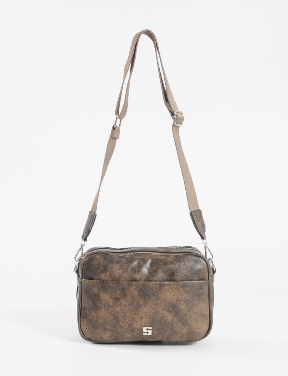 Bandolera pequeña dos piezas - marrón 