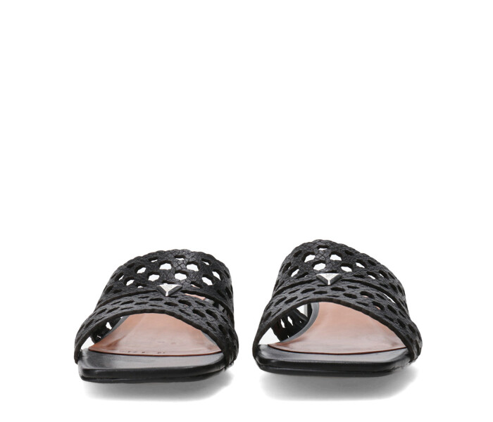 Sandalias de Mujer Bottero Cuero Calado Negro