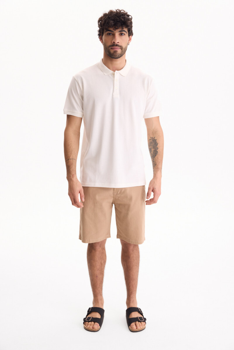 Bermuda De Gabardina Echo - Beige 