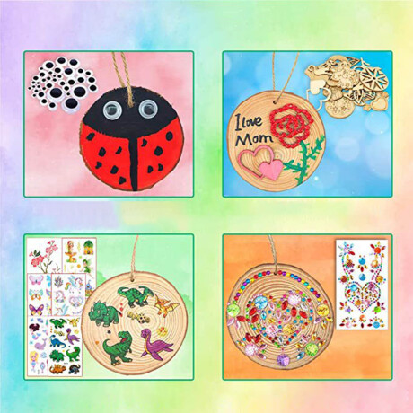 Set Artesanías Madera 2126p Pinturas Diamantes Niños Jug027011