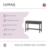 Mesa de Arrime Lumax Recibidor y Aparador 2 cajones gris oscuro Mesa de Arrime Lumax Recibidor y Aparador 2 cajones gris oscuro