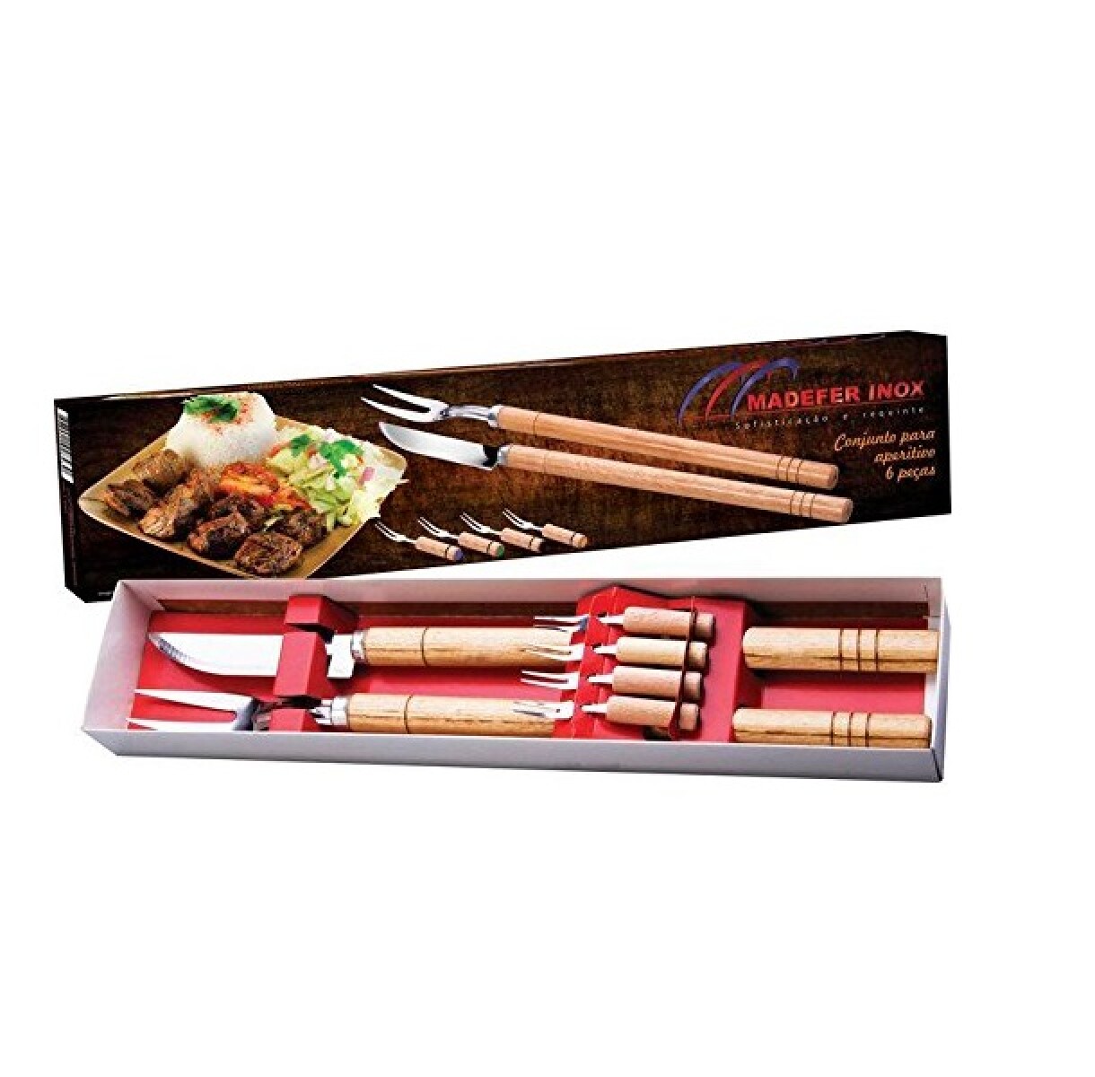Set Asado 1 Cuchi,1Tene, 4 Tenedores 