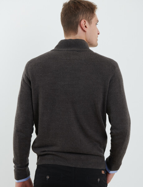470415 SWEATER MEDIO CIERRE HARRINGTON URBAN Gris Oscuro Melange
