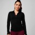 Polo Manga Larga Feather Tech+ Half-Zip Top Mujer Black
