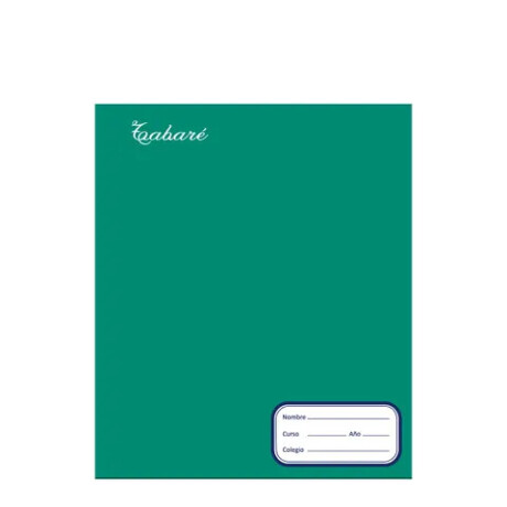 Cuaderno Tabare Tapa Color 96 Hojas Verde
