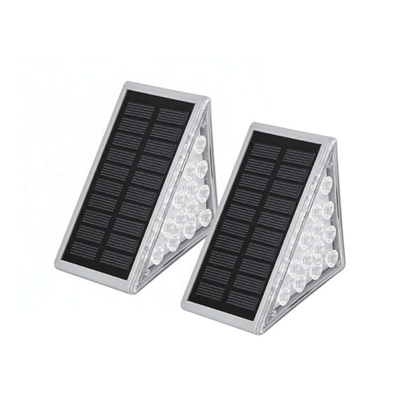 LUMINARIA SOLAR TRIANGLE CON SENSOR 2.6W - 3000K Luminaria Solar Triangle Con Sensor 2,6W 3000K Pack X2